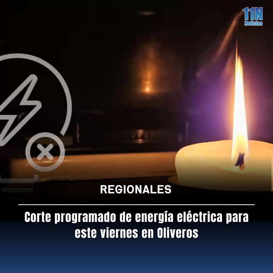 ⚡‼️ Corte programado de energía eléctrica para este viernes en Oliveros
➕NOTA COMPLETA: 11noticias.com/noticias/Regio…
