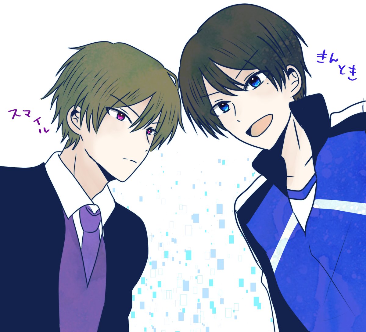 落書き ワイテルズのきんときさんとスマイルさん #しろっぽ