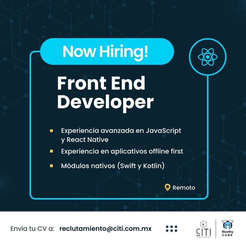 vacantesdigital's tweet image. 🚀 Desarrollador Senior React Native — Remoto - México — Banca Fintech - React Native, TypeScript,

vacantesdigitales.com/empleo-digital…

#VacantesDigitales #EmpleoTech #reactNativeDeveloper #frontEndDeveloper...