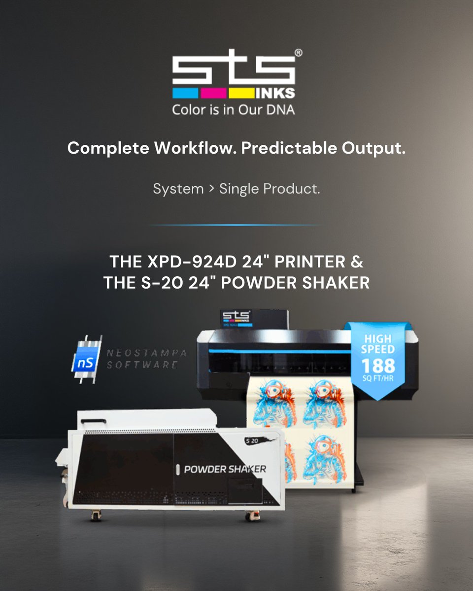 STSINKS's tweet photo. Most #DTF problems do not start with one machine. They start when components were never designed to work together.

When the system is aligned, production becomes predictable.

Stop assembling parts.

Start building systems.

Build your complete setup at https://t.co/5zkgAjemfA https://t.co/PPVVWveM6X