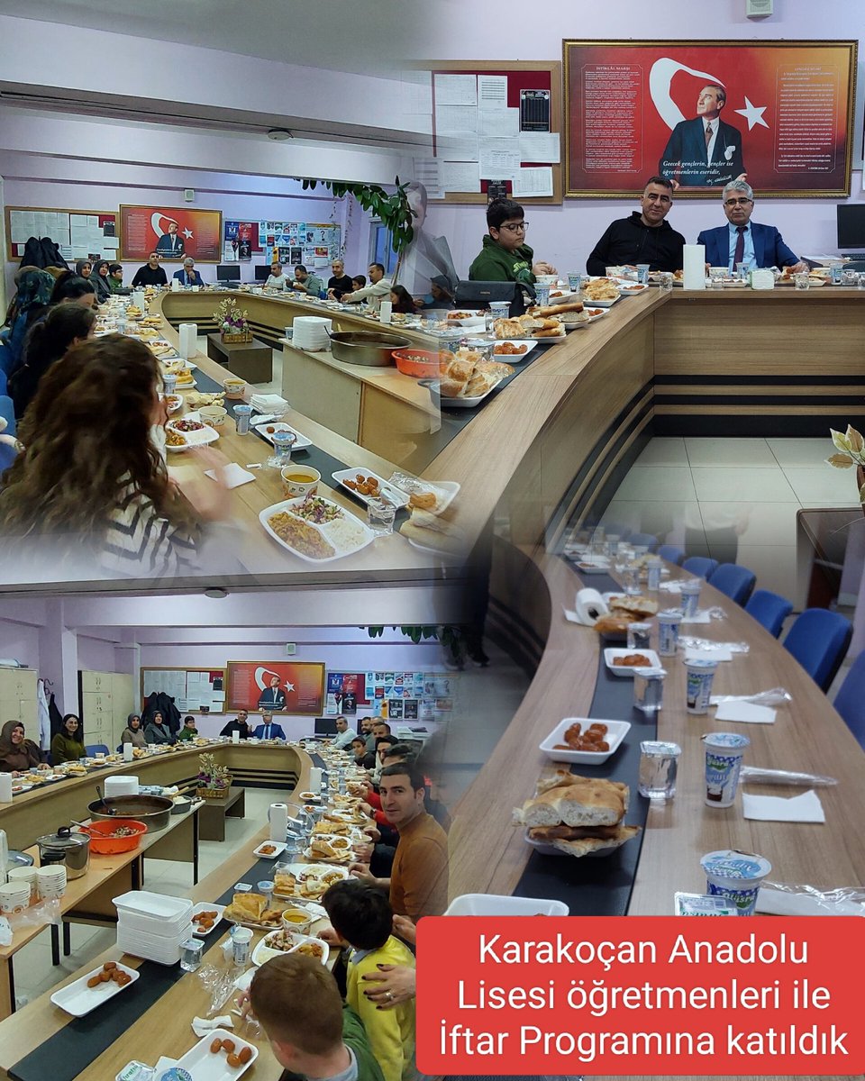 #MaarifinKalbindeRamazan başlığı ile İlçe Milli Eğitim Müdürü  Sayın Fahri ALAKAŞ Karakoçan Anadolu Lisesi Öğretmenleri İle İftar Programına katıldı. <a href="/elazigmem/">Elаzığ İl Мillî Eğitim Müdürlüğü</a> <a href="/SahinBeraat/">Beraat Şahin</a> <a href="/Yusuf__Tekin/">Yusuf Tekin</a> <a href="/tcmeb/">Millî Eğitim Bakanlığı</a> #Perşembe