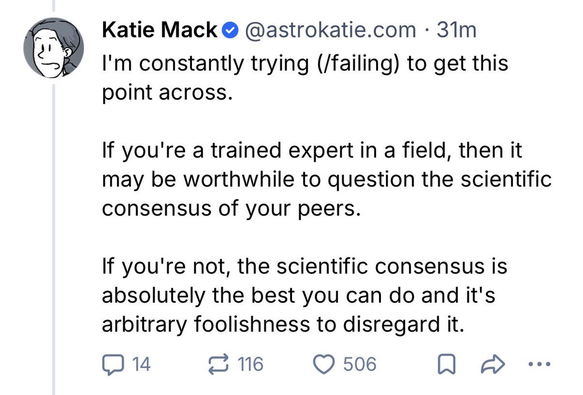 Sometimes scientific consensus is manufactured via a combination of deplatforming, publication cartels, and framing dissidents as crackpots or bigots. The more you believe it necessary to protect a consensus by authoritarian tactics, the less credible the consensus becomes.