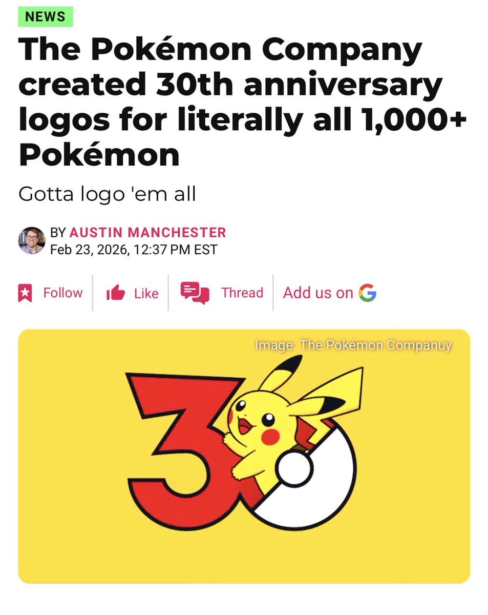 $Pokemon 30th anniversary tomorrow

Collaboration with <a href="/X/">X</a> 🤯

Ca:

DaZoadVvPL44A9VDWBhEq4NaLZHoKV1bF1z1B2t9pump

This is going to be huge📈

#memecoin #Pokemon