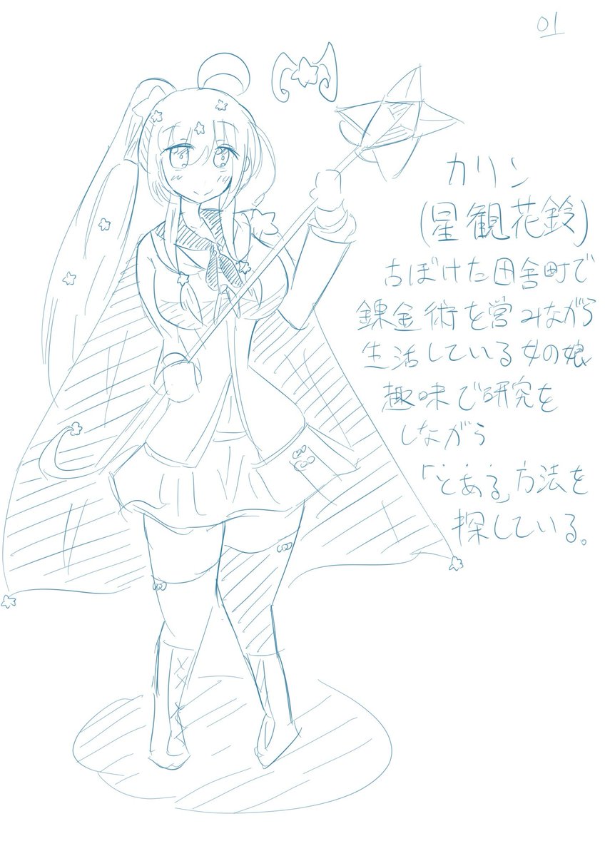 同人誌用のラフです