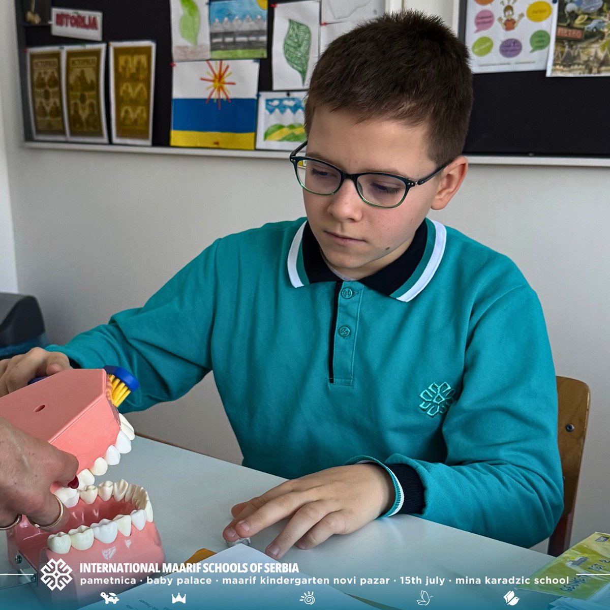 MaarifSrbija's tweet photo. Our little ones attended an engaging workshop where they learned how to brush their teeth properly. 🦷 
Through practical tips and demonstrations, they mastered the correct brushing techniques. Thank you to Curaprox Srbija for the professional and inspiring education! 🪥🥼 https://t.co/vsfzkglLr7