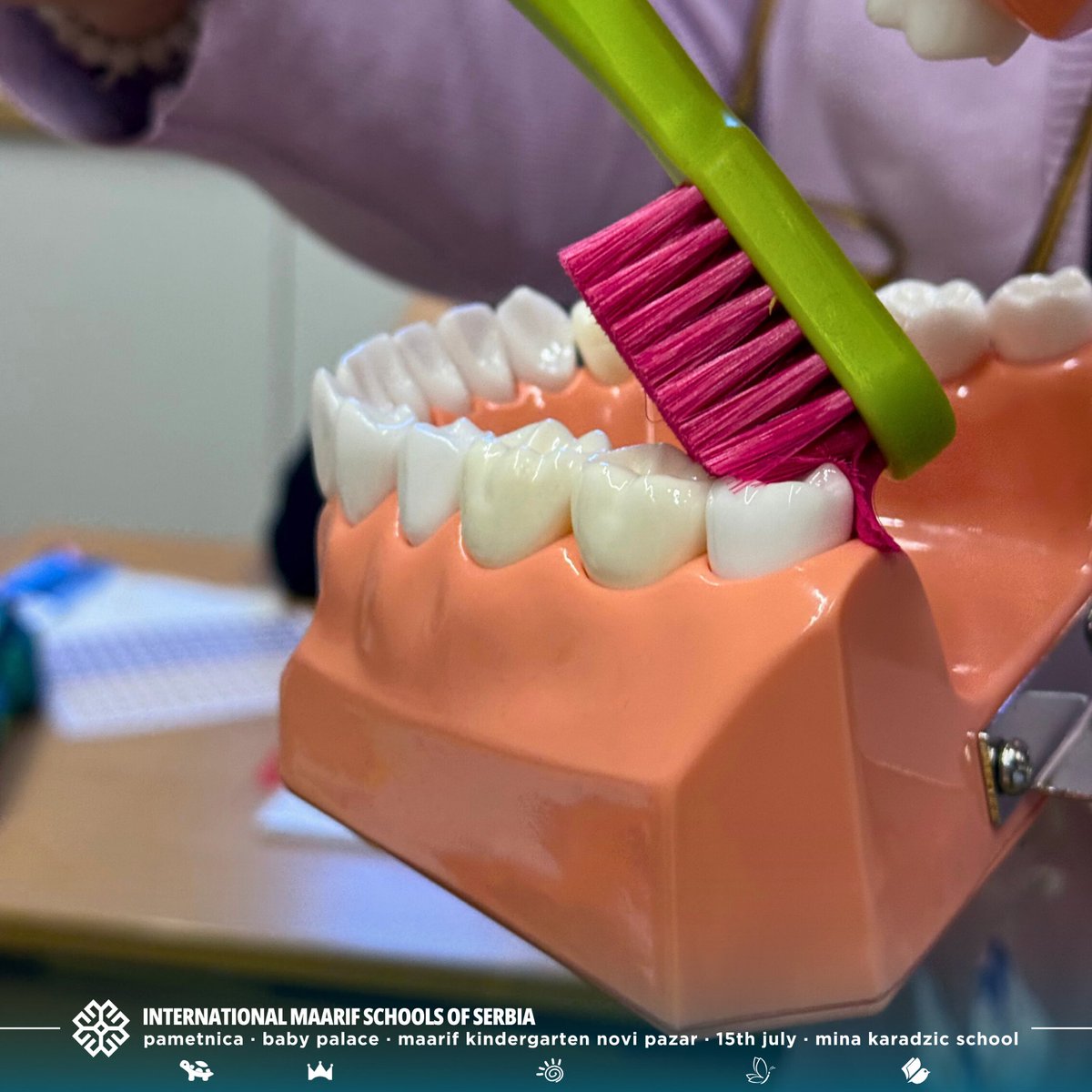 MaarifSrbija's tweet photo. Our little ones attended an engaging workshop where they learned how to brush their teeth properly. 🦷 
Through practical tips and demonstrations, they mastered the correct brushing techniques. Thank you to Curaprox Srbija for the professional and inspiring education! 🪥🥼 https://t.co/vsfzkglLr7