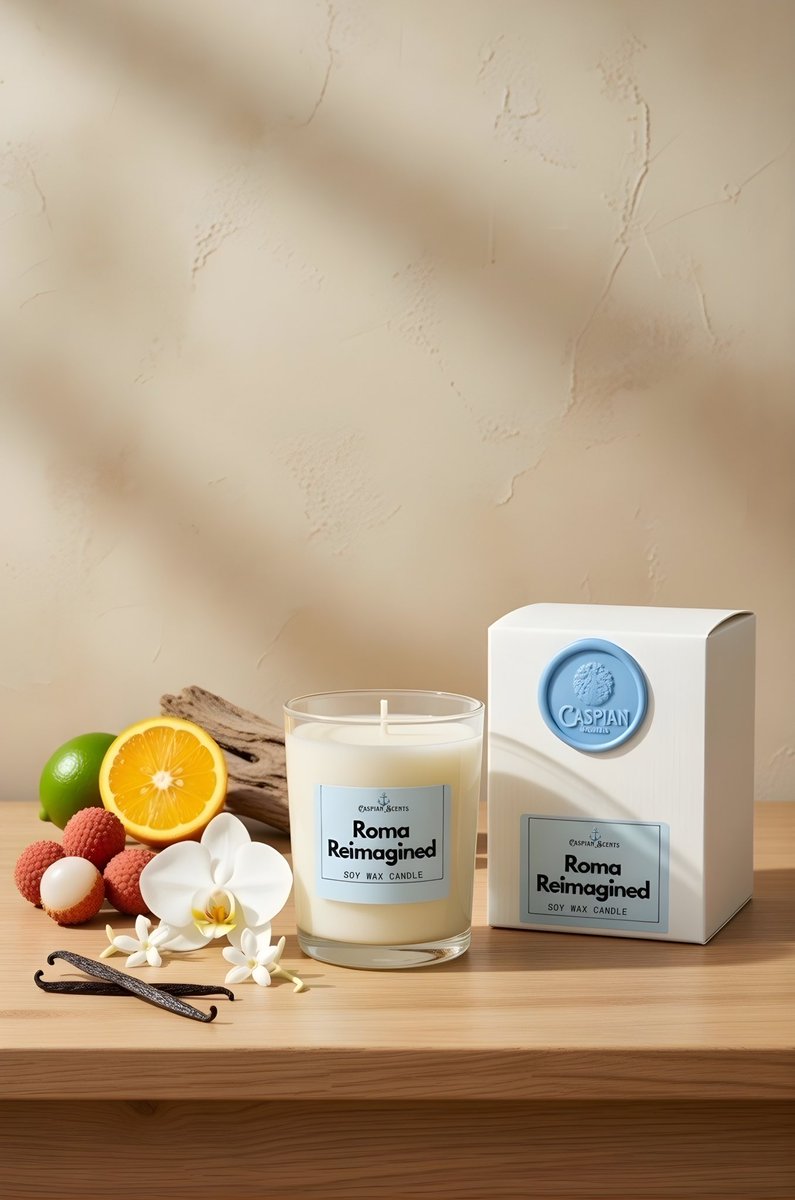 CaspianScents's tweet photo. Roma, reimagined — where golden citrus meets delicate jasmine and melts into salted driftwood and vanilla orchid.

A soft escape in every flicker. 🍊✨

#CaspianScents
#RomaReimagined
#SoyWaxCandle
#LuxuryHomeFragrance
#EtsyFinds https://t.co/lubAIJZ1fY