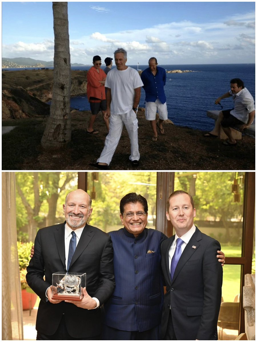 VijaySingh_law's tweet image. Trade Deal Shock 🚨

The “man in blue” Howard, now engaging with Piyush Goyal on the India-US trade deal, has reportedly been linked to Jeffrey Epstein.

Who vetted him? What due diligence was done?

India’s sovereignty isn’t informal diplomacy.

#CompromisedPM