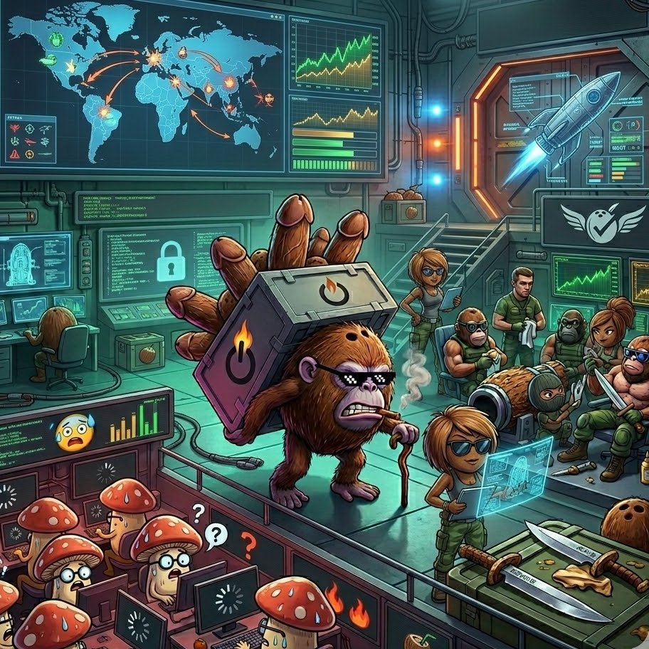 jajak6767's tweet photo. My back hurts from carrying all this BDE while waiting for the launch. 🥥🍆

Jeets are sweating, refreshing the page 100 times a minute. meanwhile, the $JAJAK elite is just chilling and polishing their weapons.

The launch will be hard. Stay ready. 🚬 https://t.co/nIBgE7Xqf2