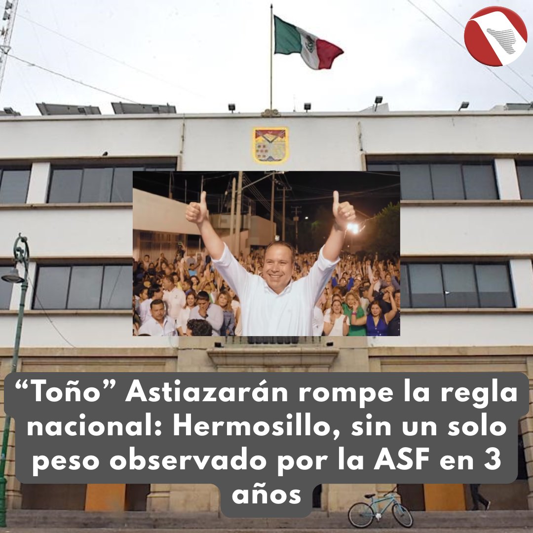 💰 "Cuentas limpias para Hermosillo, Sonora"

👉Bajo la administración de "Toño" Astiazarán, la capital sonorense es la única del país sin irregularidades en su administración

➡️primeraplanadigital.com.mx/tono-astiazara…