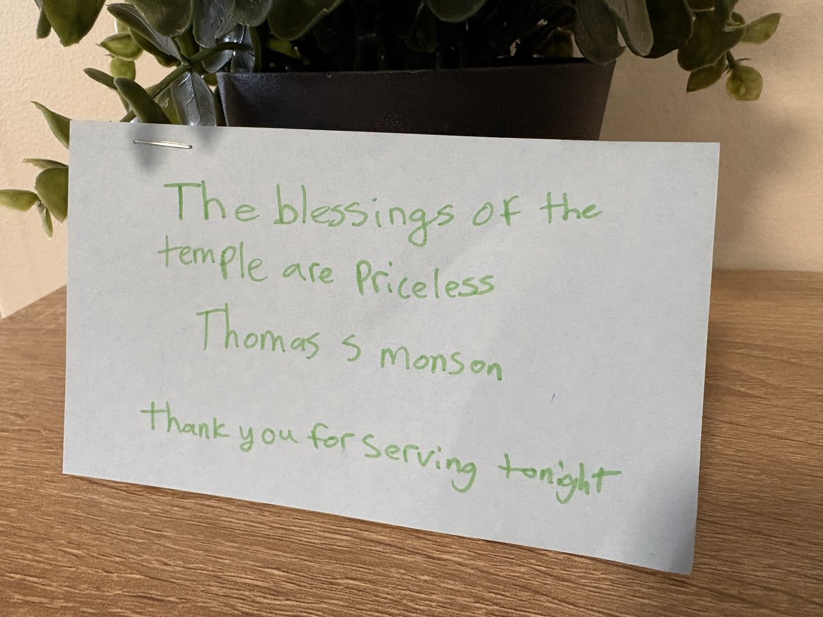 I found this on my car at the temple last night. I love it!