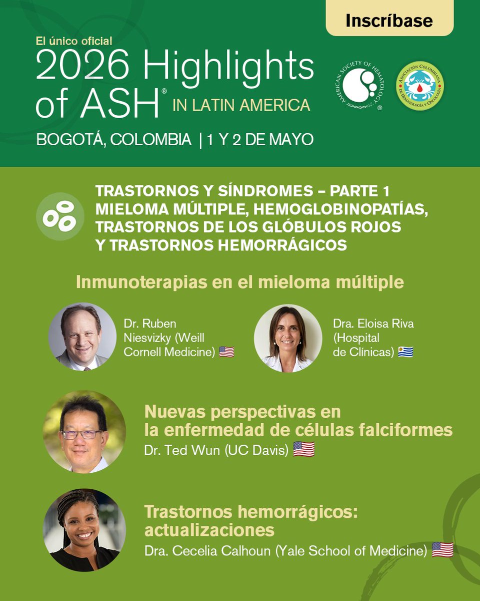 Asociación Colombiana de Hematología y Oncología tweet media