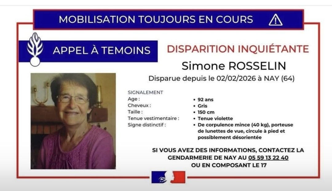 Namanite's tweet photo. Disparition inquiétante depuis le 02/02/2026, dans les #PyrénéesAtlantiques. (64)

Les recherches continuent. 

Relais appréciés. Merci à tous ! https://t.co/bkKOEMhV1u