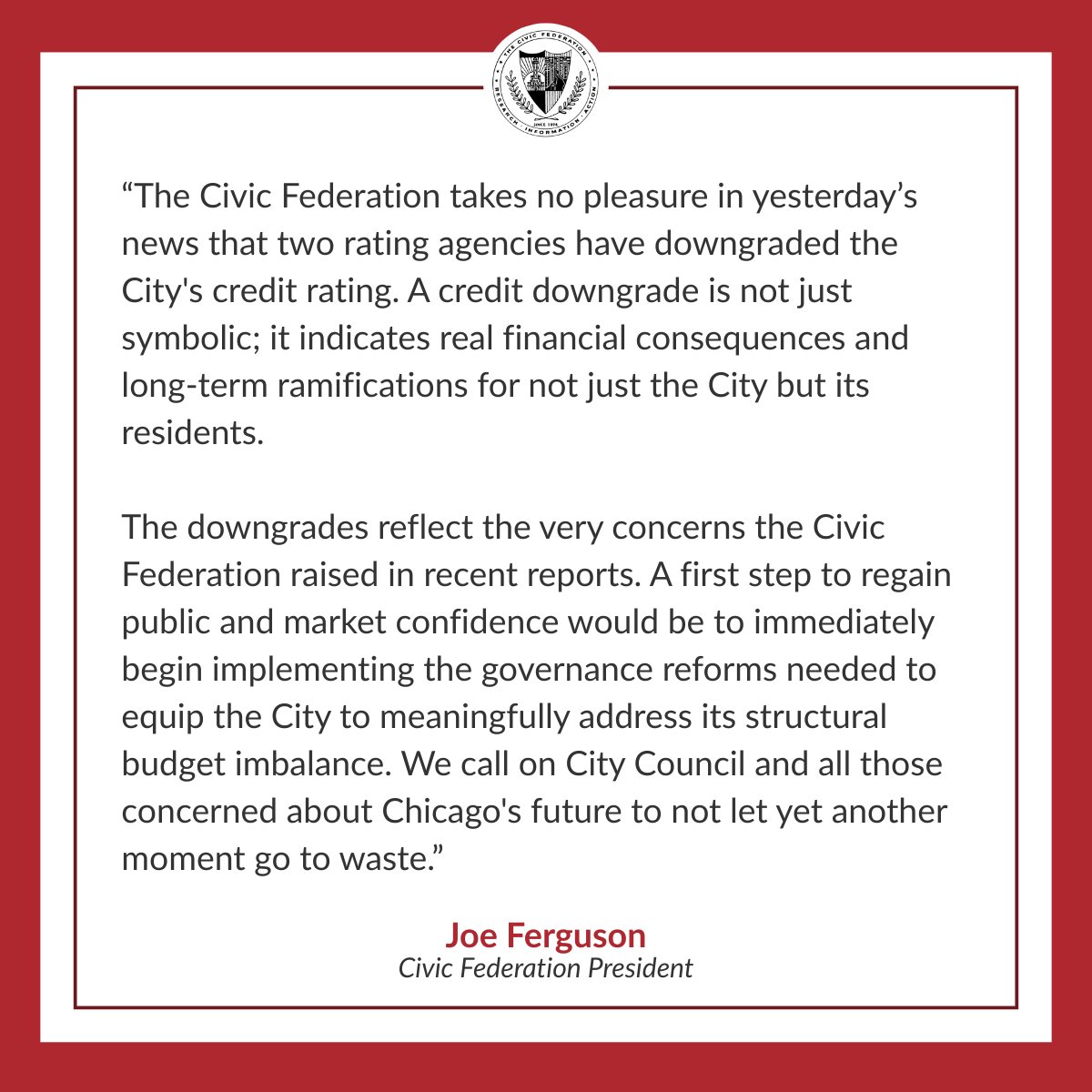 The Civic Federation tweet media