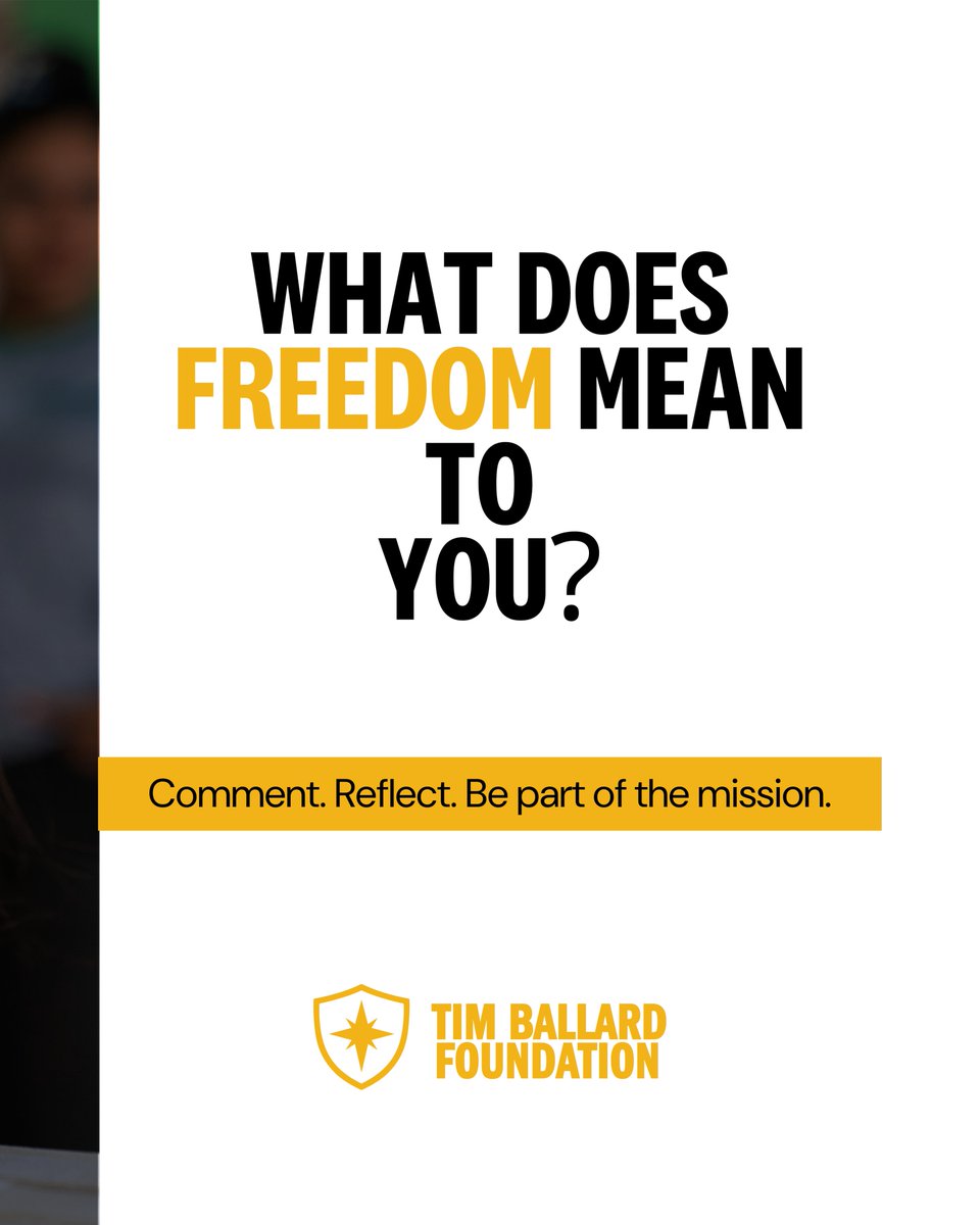 TBFRescue's tweet photo. Freedom begins with hope.
And hope takes action.
At Tim Ballard Foundation, freedom means justice, dignity, and long-term healing — built through trusted partnerships and community commitment.
What does freedom mean to you?
#TimBallardFoundation #TBF #TBFRescue #ChildProtection #EndHumanTrafficking #ProtectChildren #HopeInAction #AntiTrafficking