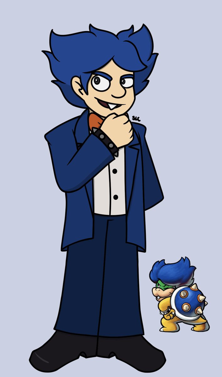 My fiancé got me into Mario and I’ve attached to Ludwig ever since trying him out in Mario Kart 8. Here’s my attempt at a human design for him!
#mario #nintendo #fanart