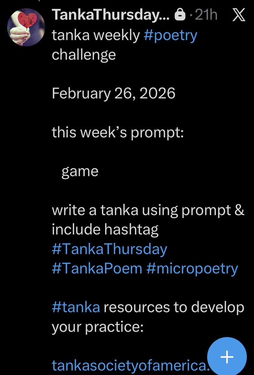 Tanka Society of America tweet media