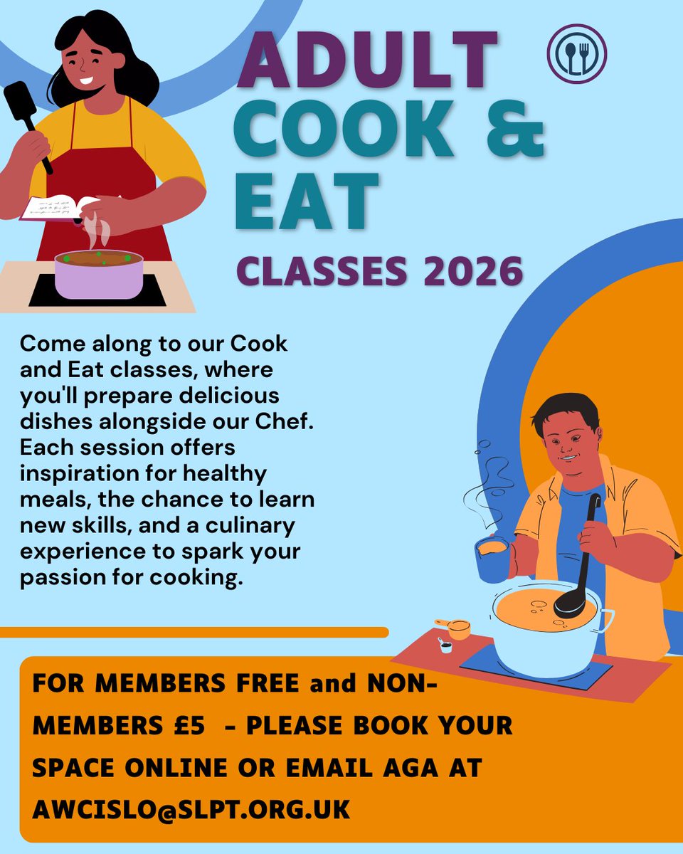 StLukesTrust's tweet image. Sign up to our Adult Cook and Eat Classes!🍽️

👩‍🍳slpt.org.uk👩‍🍳

#cooking #classes #community #centre
