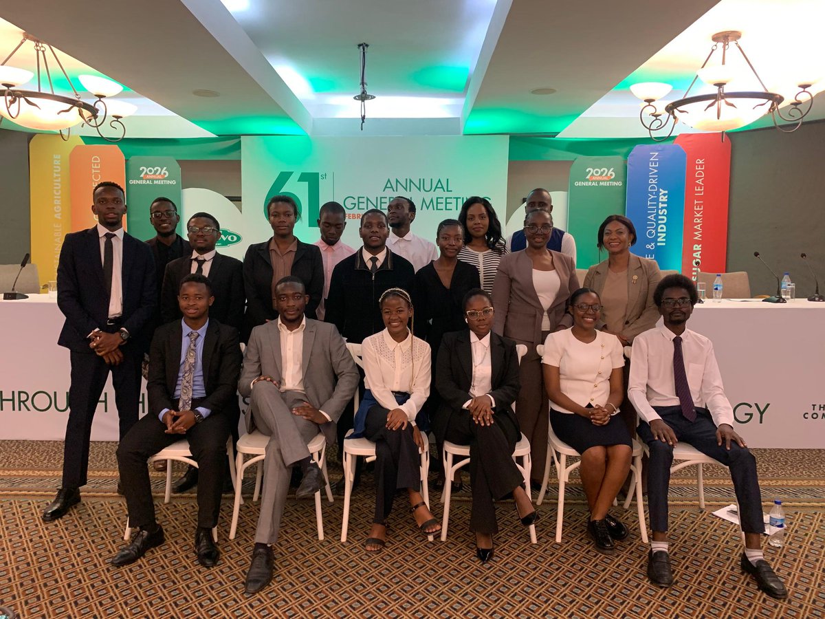 mubaslawsociety's tweet image. The pioneer cohort of Bachelor of Laws students at the Malawi University of Business and Applied Sciences (MUBAS) on 25 February 2026 attended the 61st Annual General Meeting (AGM) of Illovo Sugar Malawi PLC at Protea Ryalls Hotel in Blantyre.
#MUBAS
#TheHomeOfInnovation
