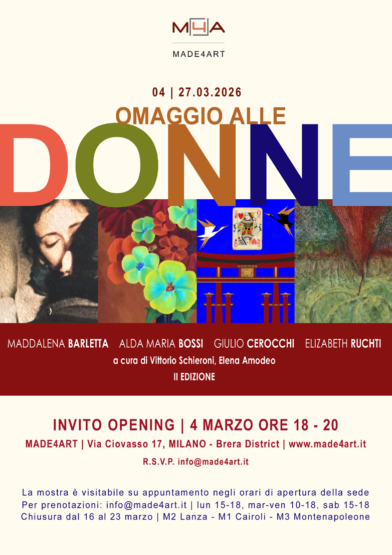 MADE4ART's tweet photo. #vernissage 4 marzo > torna la seconda edizione della #mostra Omaggio alle #Donne a cura di @Elena_Amodeo e Vittorio Schieroni | MADE4ART - #breradistrict #milano https://t.co/CdA3VA6ADr
