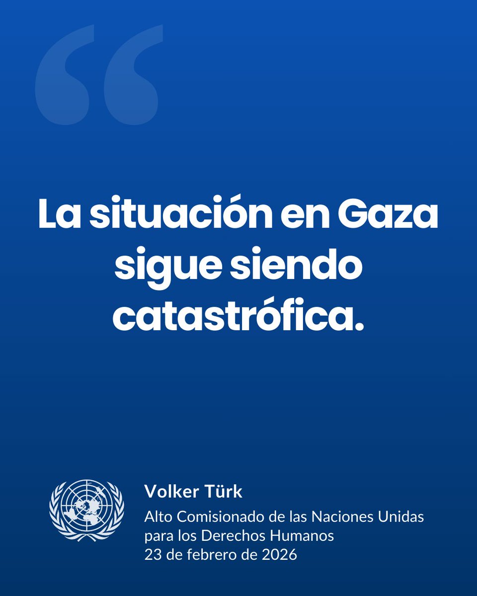 “Los palestinos siguen muriendo por el fuego israelí, el frío, el hambre y enfermedades tratables. La ayuda que se permite ingresar no es suficiente para responder a las enormes necesidades”.

El jefe de ONU Derechos Humanos, <a href="/volker_turk/">Volker Türk</a>, subraya que cualquier solución