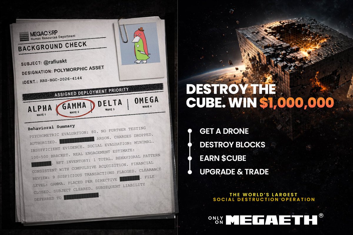 rafiuskt's tweet photo. . @megacorphq just ran a background check on my wallet and I'm GAMMA clearance. Wave 2 operator reporting for duty.

https://t.co/3LZiQ2eYlQ https://t.co/lJsgDyhkNL