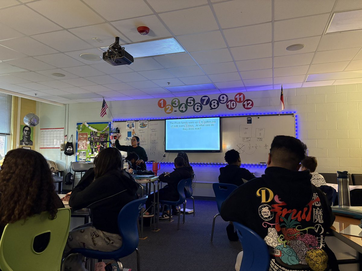 BrendanFetters's tweet photo. Another outstanding lesson in Ms. Ruiz’s @CMMSCougars 6th grade Math class today! Students mastered ratios and unit rates, engaged in stations and reinforced key vocabulary. Leadership, high engagement and deep learning on full display! 

#BelieveInOurBrillance https://t.co/fIHf2mF4Lq