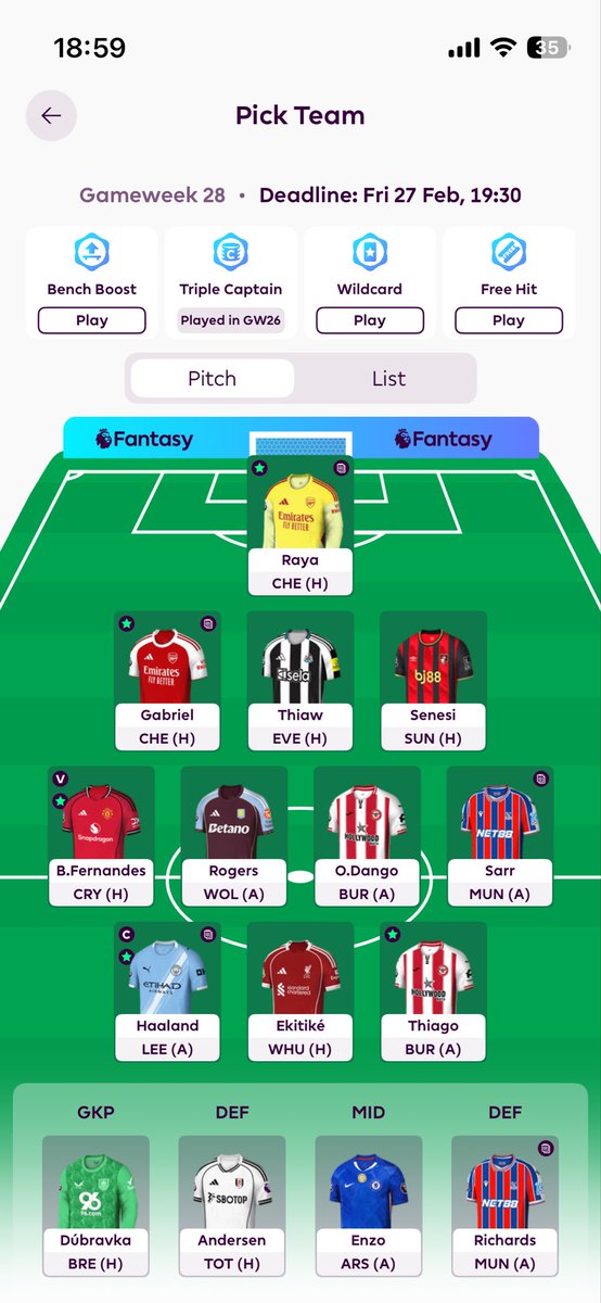 TobeysProfile's tweet photo. @LetsTalk_FPL Sell Enzo or Sarr for Wilson? 🤔 https://t.co/DyeLn9VlrI