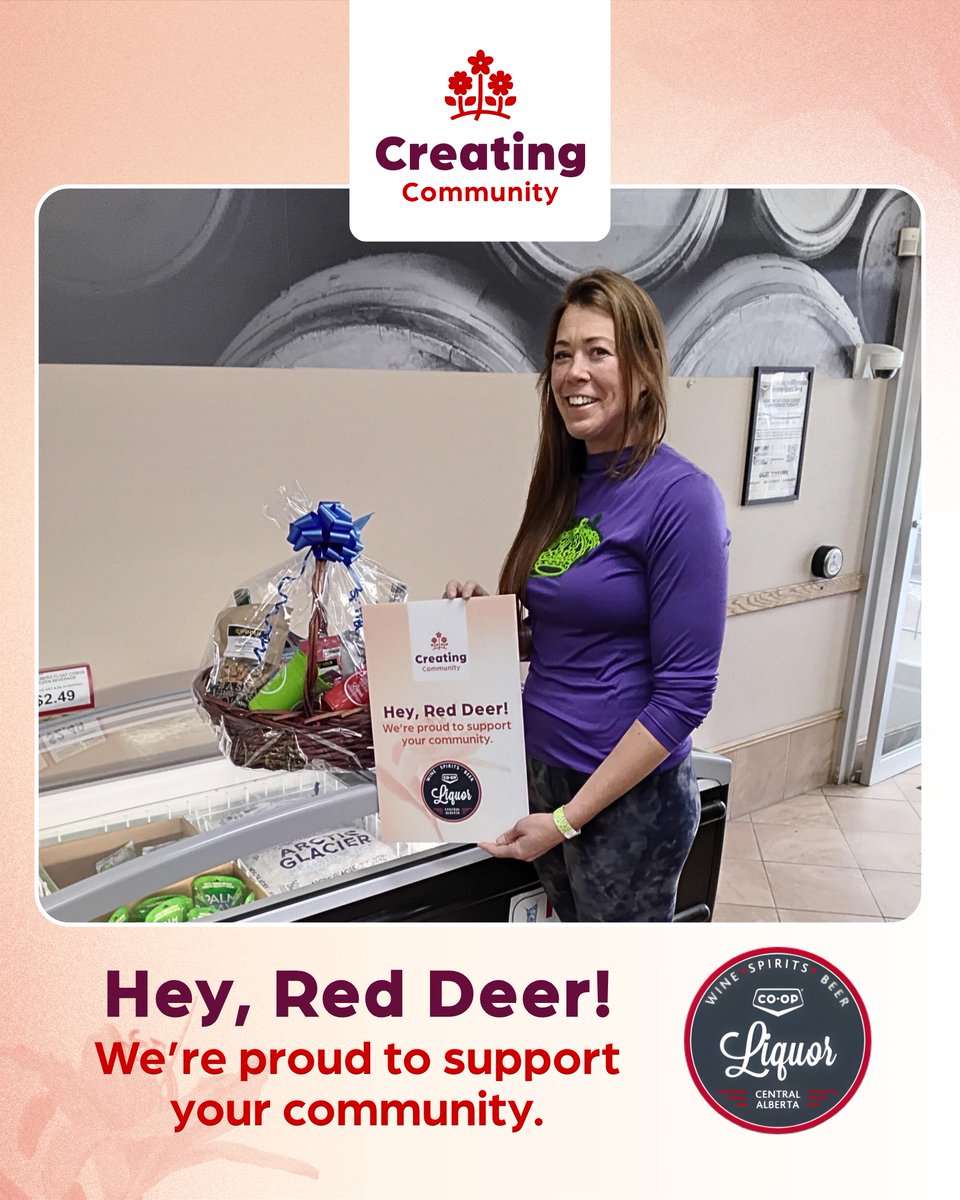 We’re proud to support our community!
It was our pleasure to donate a liquor gift basket to the Central Alberta Queens Volleyball Club. Wishing you a fantastic season! 🏐

#CommunitySupport #CreatingCommunity #CentralAlberta #CoopCares