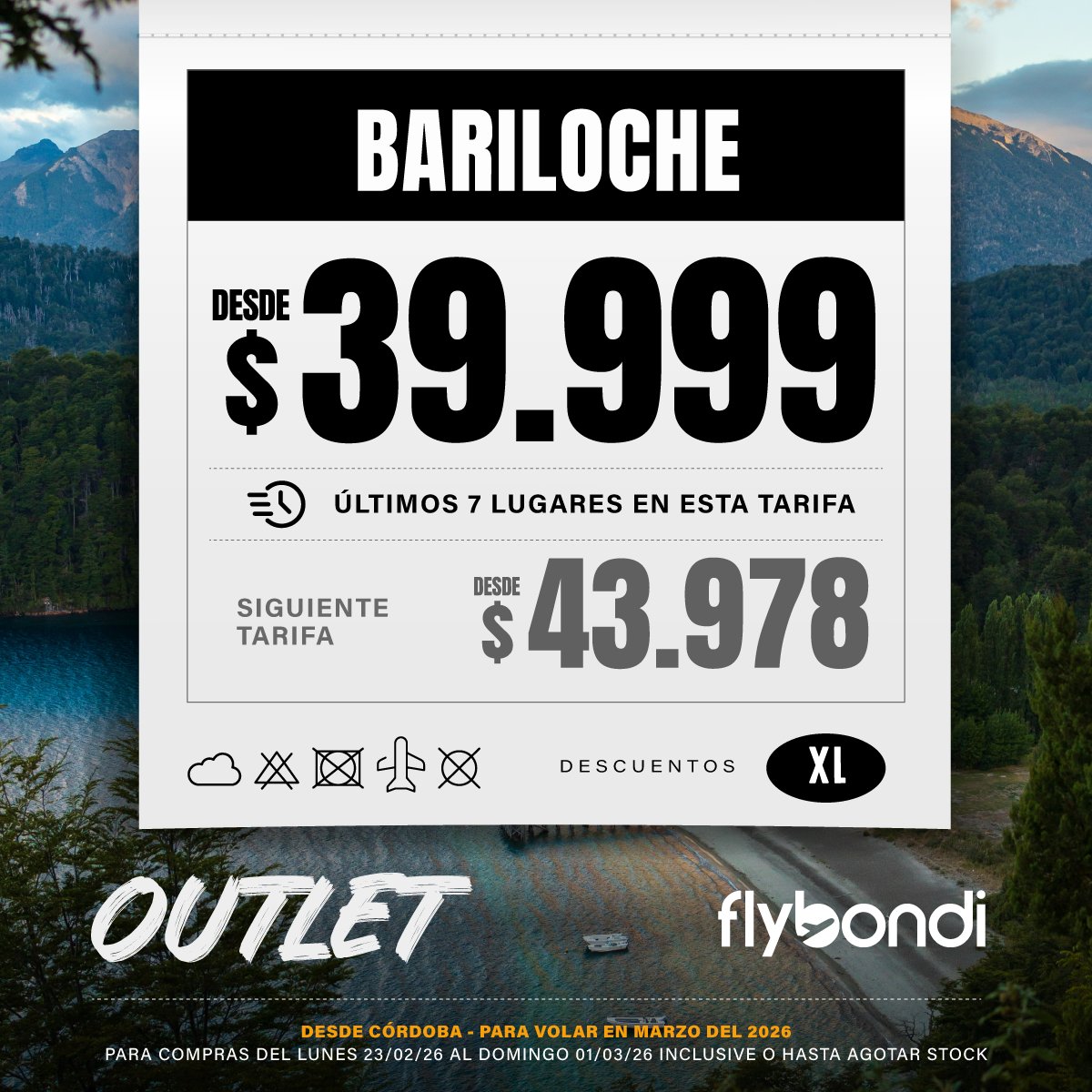 flybondioficial's tweet image. Estos descuentos XL te quedan pintados 😍

Hacé click acá 👉🏻bit.ly/4ro1lB9 y aprovechá esta promo utra barata ✨✈️

#FlyTip: Apurate que quedan pocos lugares a este precio⚠️

#Flybondi #Outlet #LaLibertadDeVolar