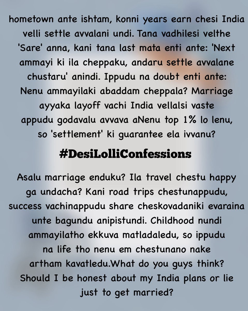 Desi Lolli Confessions tweet media