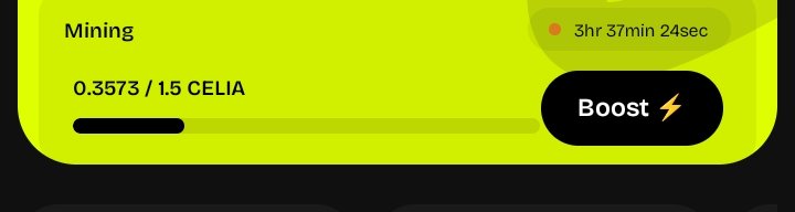 Don't forget to click on boost as you mine your CELIA to speeding up the time.

$CELIA <a href="/CeliaWallet/">Celia Wallet</a> <a href="/EmmanuelAfula/">Emmanuel Afula</a>