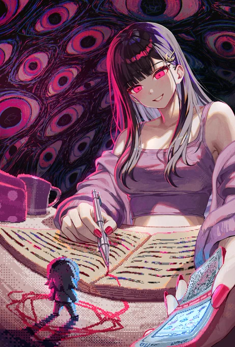 I drew the cover art for the North American physical edition of the psychological horror game "SAEKO: Giantess Dating Sim"