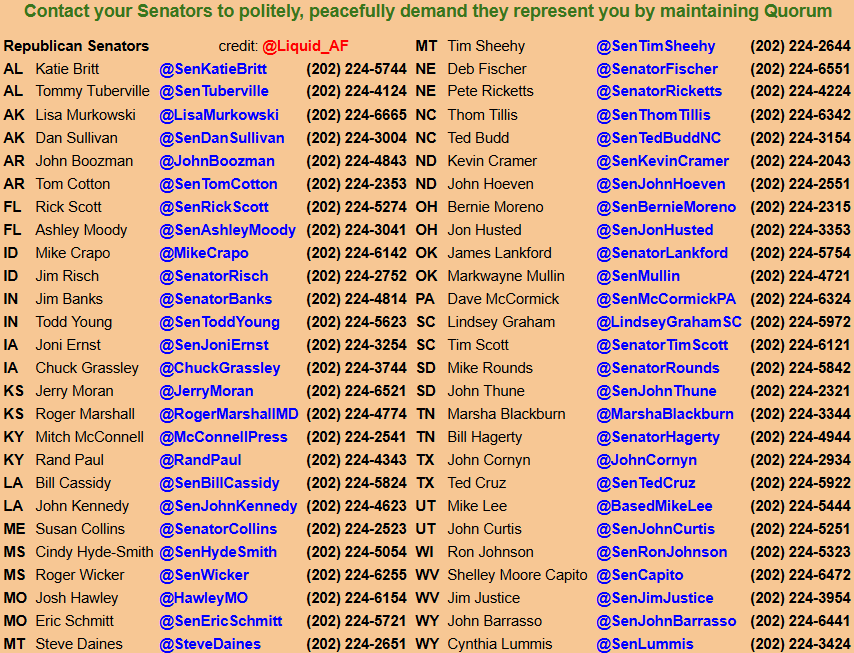 Here is a serious question to consider as we approach the midterm elections in November.

If the majority <a href="/SenateGOP/">Senate Republicans</a> cant pass the #SAVEAmericaAct , legislation agreed upon by 86% of ALL VOTERS...

Why would we need them anymore?

We wouldn't

Politely tell them so when you call