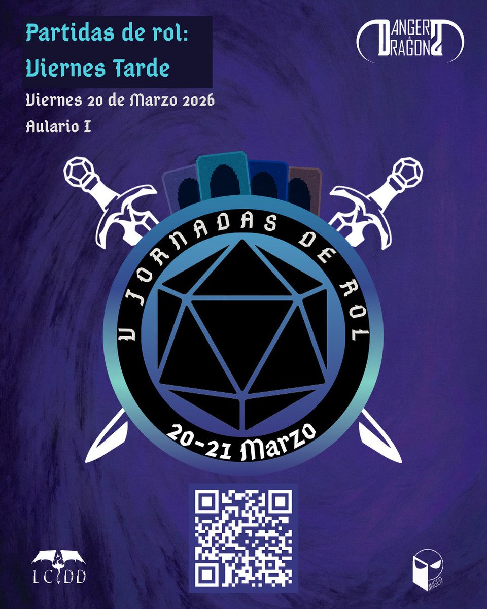 DangersDragons's tweet photo. 🎲🐉 Hola jugadores, les queremos dar a conocer la descripción de las partidas individuales del Viernes 20 de Marzo, junto a la adición
de una nueva partida para dicho día.

‼️‼️AVISO: Si la partida no es visible en la página web es debido a que se encuentra llena‼️‼️ https://t.co/y5x0Qx2kvX