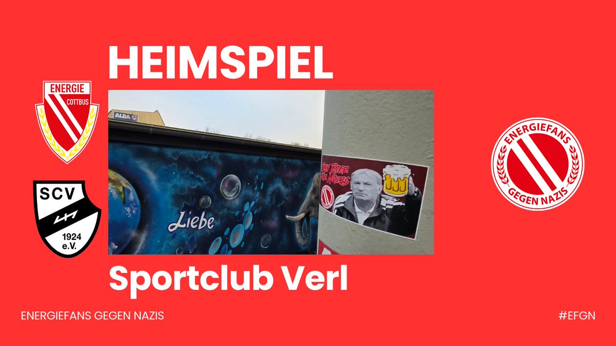 energiefans's tweet photo. Spieltag: @Nur_Energie - @SCVerl 
Erster gegen Vierter – der #FCEnergieCottbus empfängt den #SCVerl! 💪⚽
Leidenschaft, Kampf und 90 Minuten Vollgas für die drei Punkte! 🔥
Alles geben, #Energie!
#EFGN #FCE #NurEnergie #Spitzenspiel #3Liga #FCESCV https://t.co/aBlAI3sItY