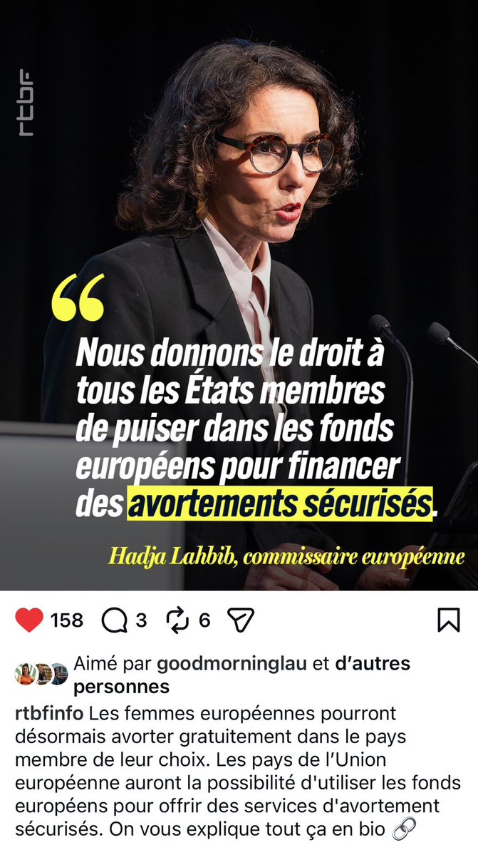 🎉🥳 C’EST OFFICIEL ! 

L’avortement devient un droit ACCESSIBLE et GRATUIT dans TOUS les pays de l’UE! 

Les pays de l’UE pourront puiser dans les fonds européens pour offrir des services d’avortement car c’est une PRESTATION DE SOIN. 

Gros fuck à la Hongrie, la Pologne,