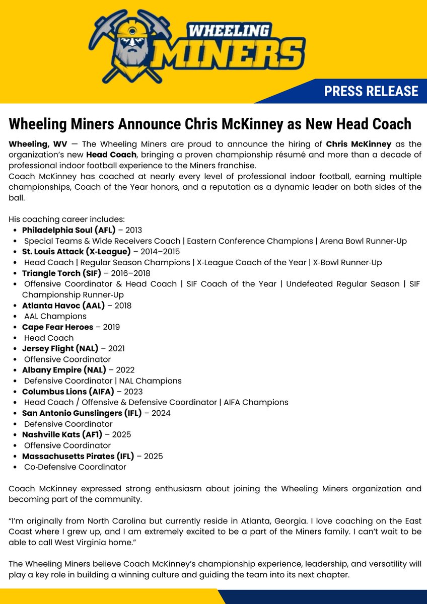 Wheeling Miners tweet media
