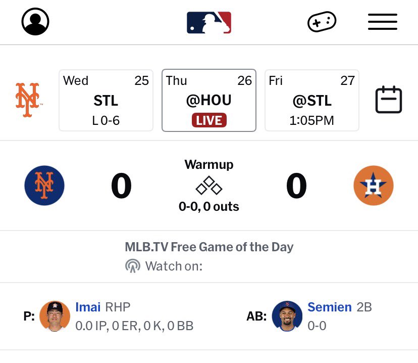Hey <a href="/MLB/">MLB</a> and <a href="/MLBTV/">MLB.TV</a> thanks for giving us a free game that has no television broadcast.