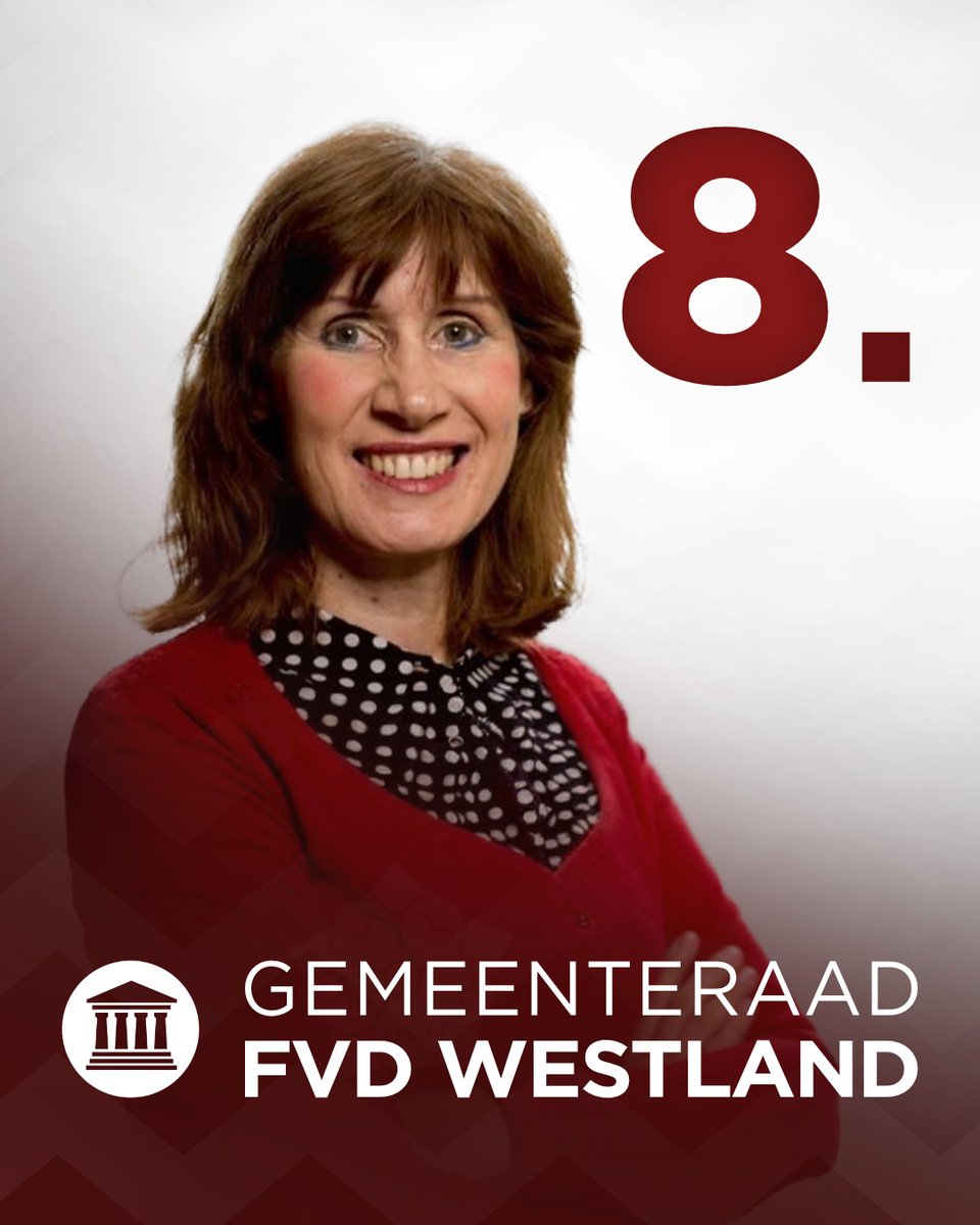 Elsa Letsch (plek 8) weet met haar ervaring in de publieke sector hoe belangrijk het is dat beleid aansluit bij inwoners en ondernemers. Daarom wilt ze zich inzetten voor een sterk en nuchter Westland.

Een nieuwe kans voor het Westland. Stem 18 maart FVD Westland!

#FVD #GR2026