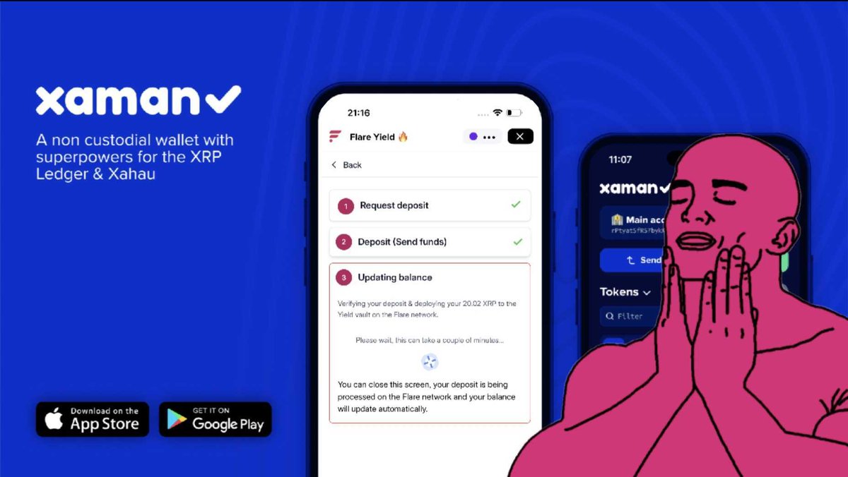 _WaterAmi's tweet photo. The significance of what @XamanWallet is supporting here with @FlareNetworks is hard to overstate...

"What makes this particularly significant:

This is the first yield product accessible from the XRP Ledger where users retain self-custody throughout the entire flow.

Your XRPL keys govern your associated Flare Smart Account.

Control stays anchored to your XRPL account, the same account you already manage in Xaman.

For a wallet built entirely around self-custody, this is exactly the kind of integration we want to see builders bring to our users."

Read this once.
Then read it again.