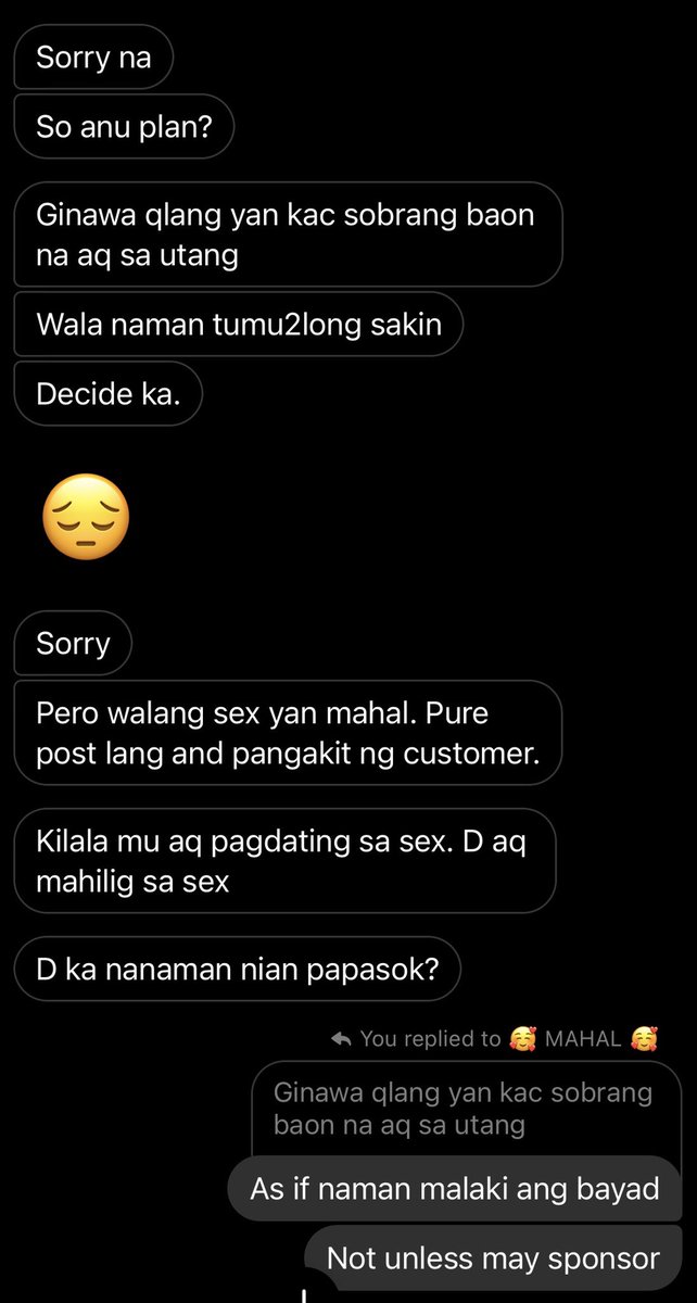 JeffRancesjeff's tweet photo. Another Receipt! 

Ginawa pang reason ung utang. Malaki ba pera sa group orgy or kung saan ka AMBASSADOR https://t.co/dTl8eloi07