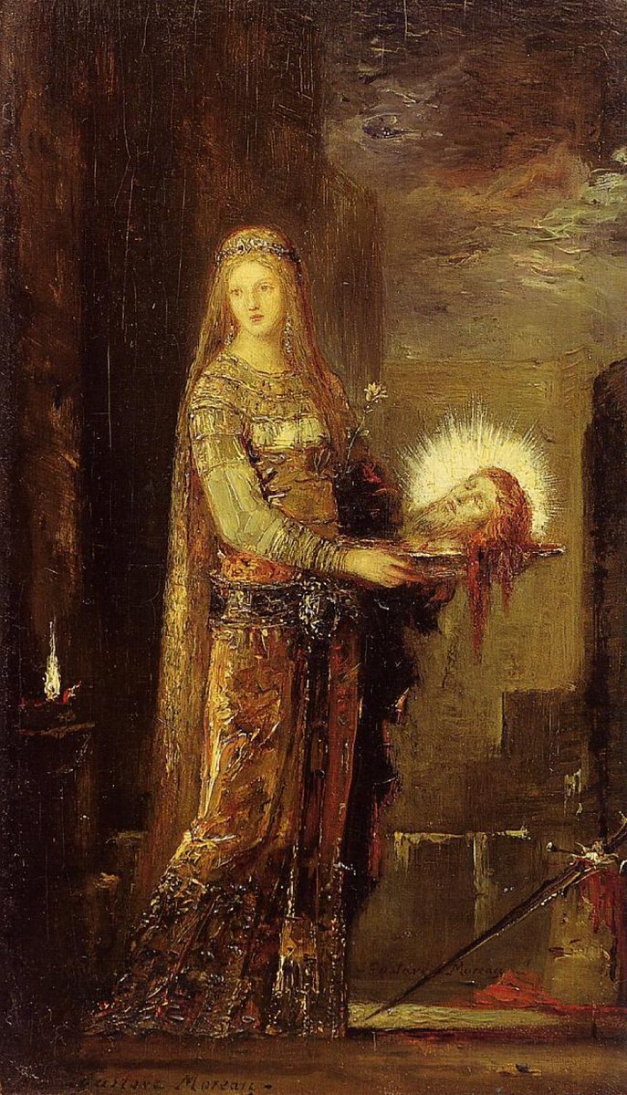 Salomé llevando la cabeza de Juan el Bautista en una bandeja de Gustave Moreau