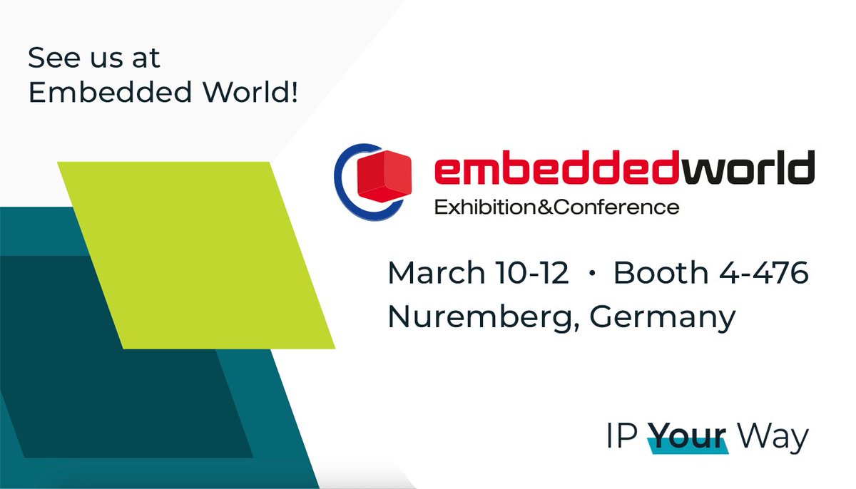smartdv's tweet photo. SmartDV at Embedded World 2026 (March 10–12, Nuremberg)
📍 Booth 4-476

📅 March 10
“Turning Up the Volume: How SoundWire I3S Transforms Embedded Audio”
Technical session in collaboration with the MIPI Alliance.

#EmbeddedWorld #SmartDV https://t.co/anY8iZkGDR