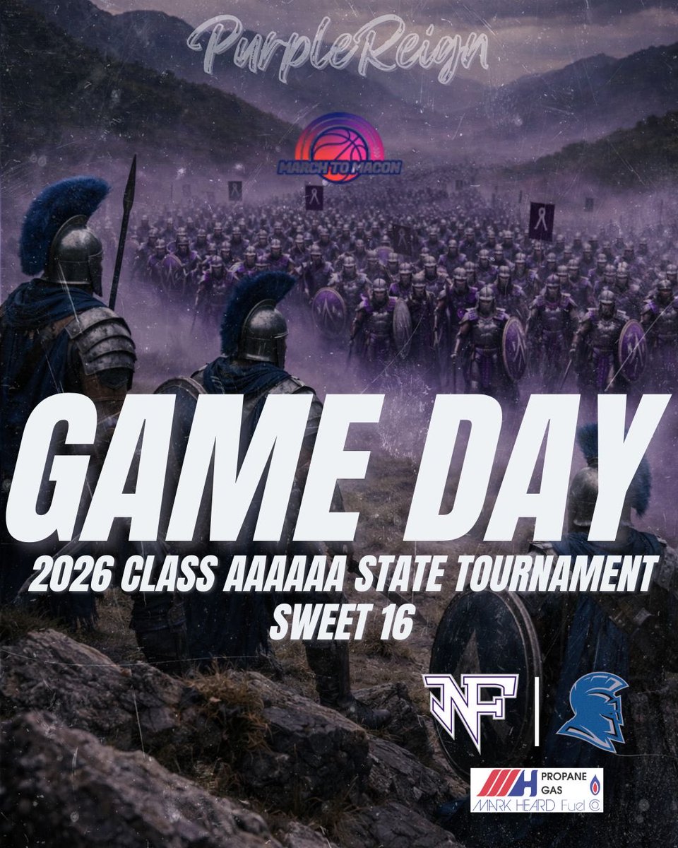 NoFoWBB's tweet photo. 💜🖤 GAME DAY 🖤💜
 
🆚 @GBBCampbell 
🗓️ 2/27/26
🕕 6:30PM
📍 Campbell HS 
📰 State Tourney - Sweet 16 

#PurpleReign https://t.co/1bYW8Wh8TV