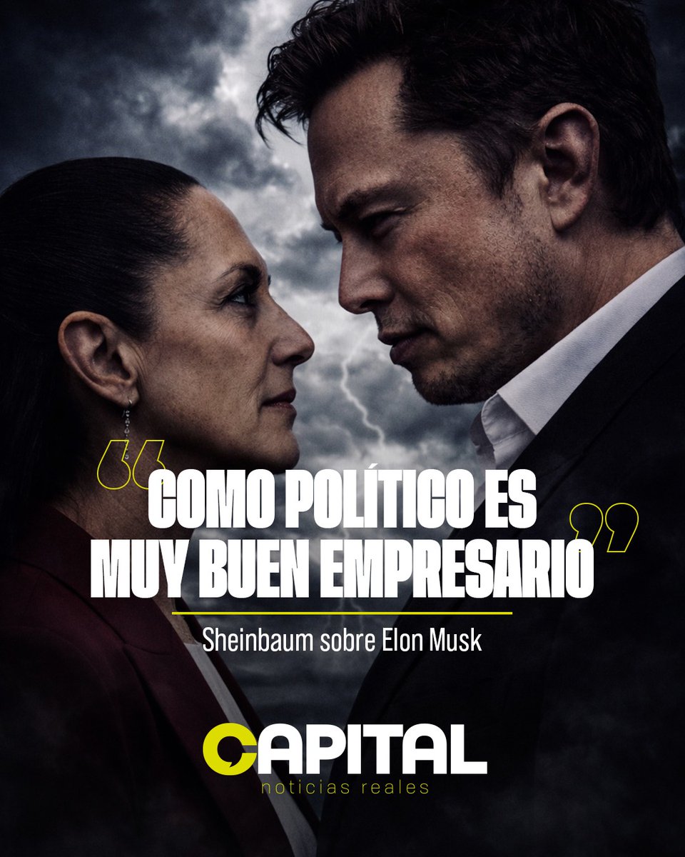 💥 "Como político es muy buen empresario".

Así le contestó la presidenta <a href="/Claudiashein/">Claudia Sheinbaum Pardo</a> al empresario <a href="/elonmusk/">Elon Musk</a>: no creo que valga la pena entablar un debate", después de que éste 📲 señalara —sin pruebas— que el <a href="/GobiernoMX/">Gobierno de México</a> recibe órdenes del crimen organizado.