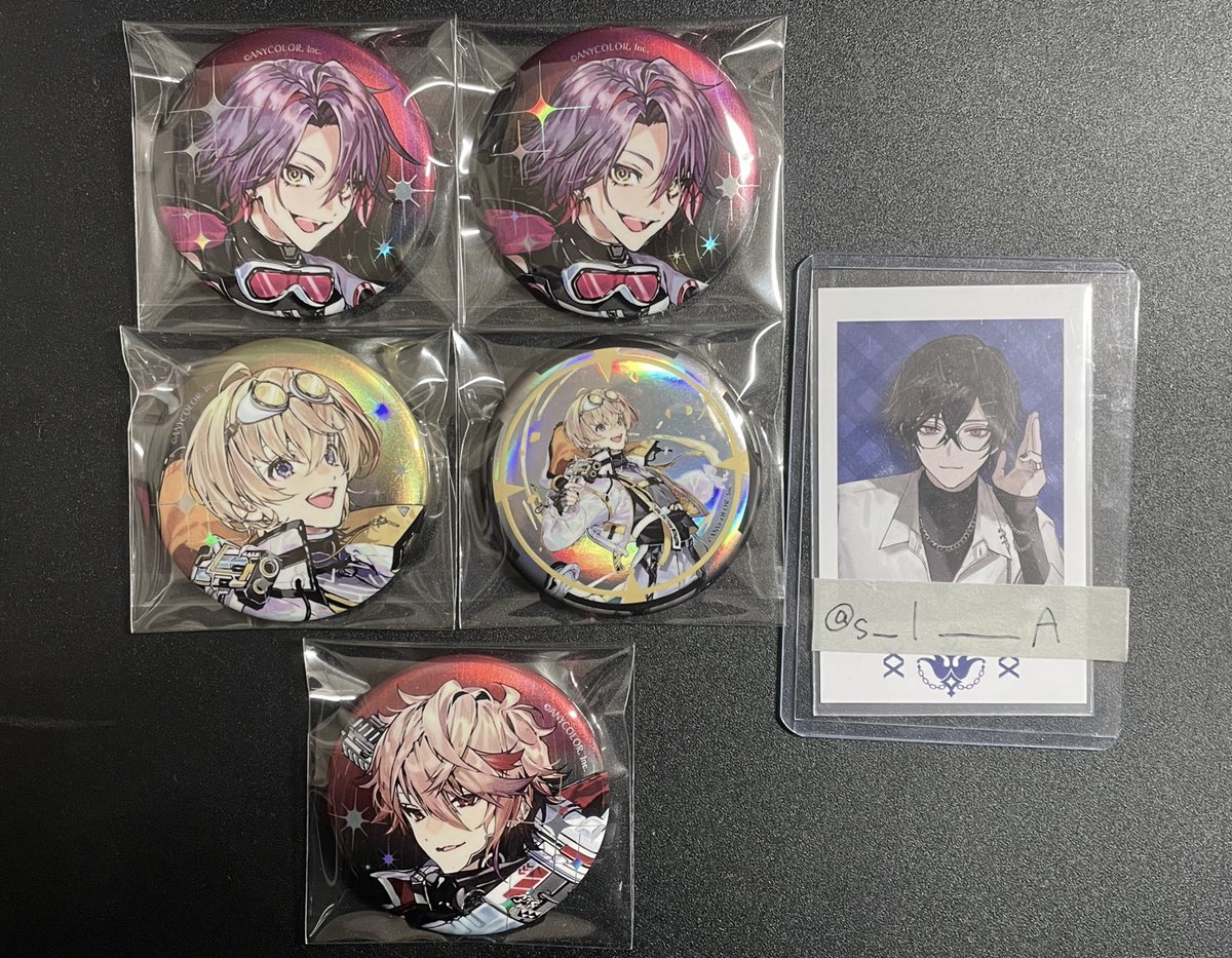 交換】にじさんじ VOLTACTION OU-EN CAFE 台湾 台北 コラボ 缶バッジ