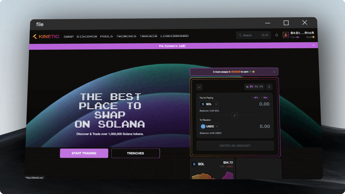 coderkavyag's tweet photo. alpha alert: Kinetic's $25,000 Mid-Cap PnL is LIVE🚨

504 SOL in prizes. 2 weeks. Mid-cap tokens only ($10M+ FDV)

This isn't your typical degen contest, it's a masterclass in strategic Solana trading

@kinetic_xyz just changed the game
Here's why you need to pay attention 👇1/15 https://t.co/LkRzf5S05Y
