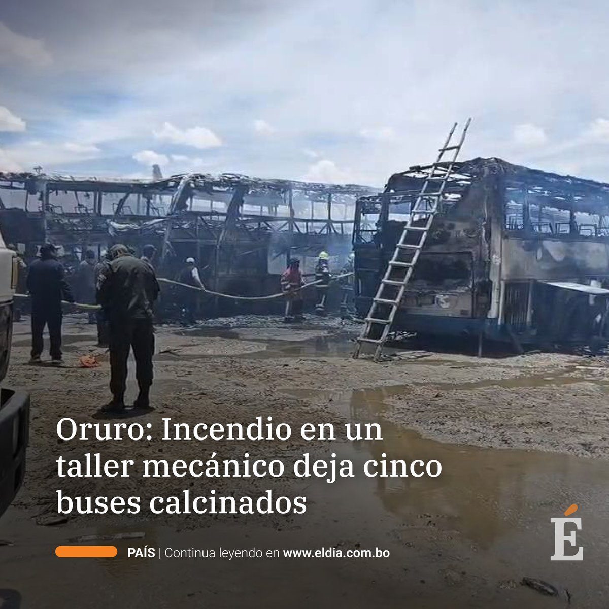 eldiabolivia's tweet photo. De acuerdo a la información preliminar, una chispa de los trabajos de soldadura, habría sido la causante del inicio
https://t.co/aYyRrWbjwu
#Flotas #Fuego #Transporte
#ElDíaBolivia https://t.co/YrffRqAzU2