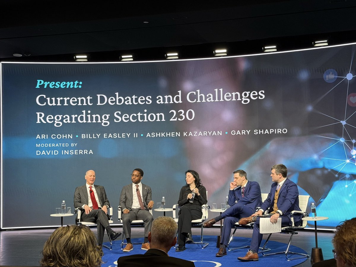 ShaneTews's tweet photo. @Ashkhen explains that #Sec230 is like the orangutan helping Punch the Monkey managing the “mean girls” in the monkey cage 🐒 (the Internet) @CatoInstitute https://t.co/RvTYNnl5IB